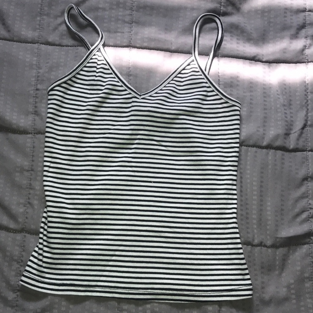 Wet seal Black and White striped tank!🖤🤍